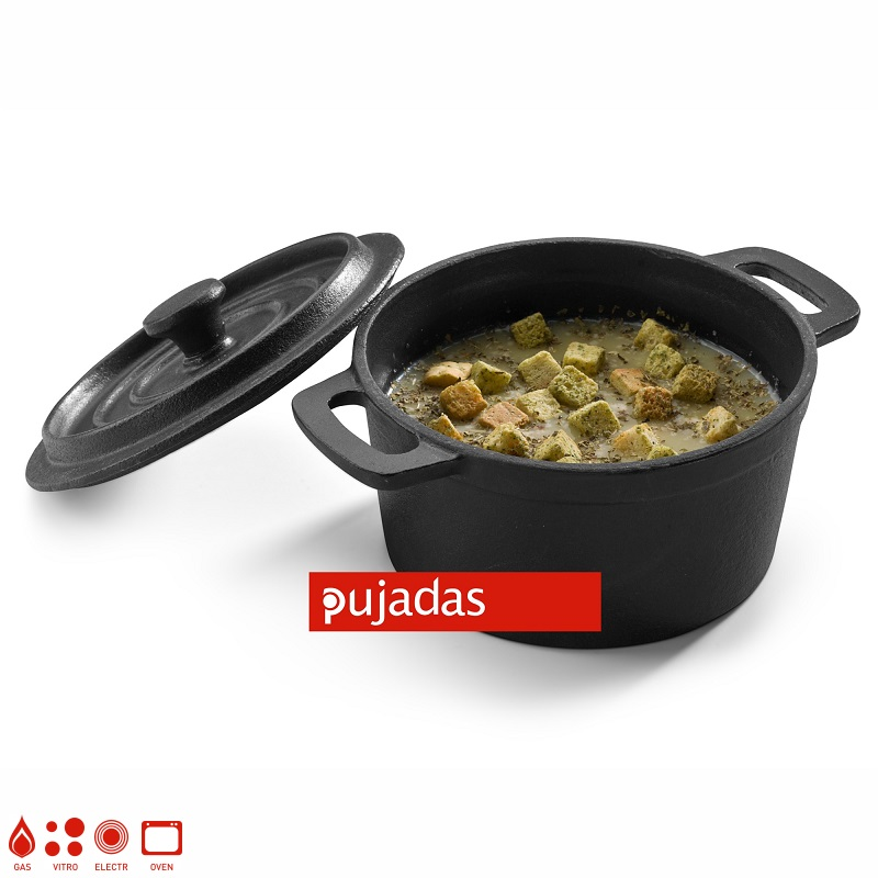 High round casserole with lid 14x9,5 cm 0,7 Lts