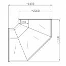 NCHZ 1,3/1,1 Straight glass external corner counter (90°)