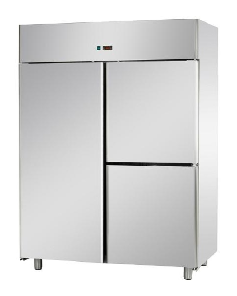 A314EKOMTN - 3 door stainless steel refrigerator GN 2/1