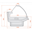 LCP Pegas SF 1,25 - Counter with liftable front glass