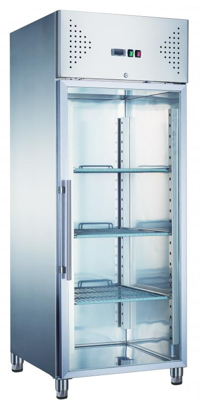 KH-GN600TNG Stainless steel refrigerator with glass door KHORIS by TC