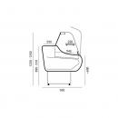 WCh-1/1,8 Izložbena vitrina sa zakrivljenim staklom