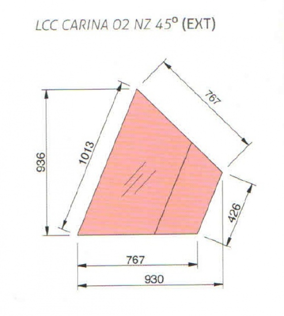 LCC Carina 02 NZ - Neutral external corner counter (45°)