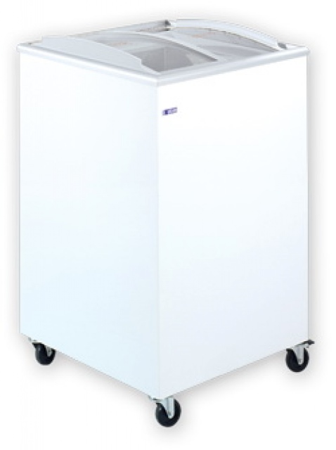 UDD 100 SCB Chest freezer with sliding curved glass top