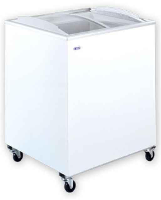 UDD 200 SCB Chest freezer with sliding curved glass top