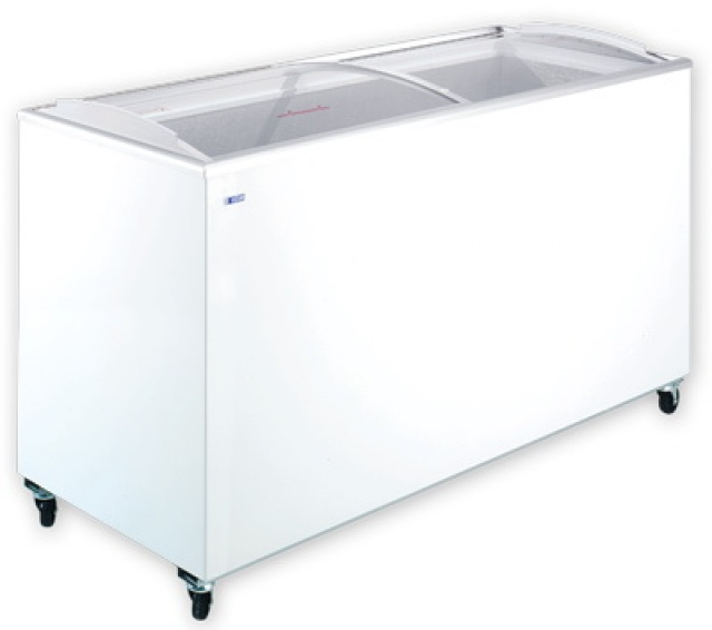 UDD 500 SCB Chest freezer with sliding curved glass top