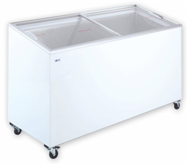 UDD 500 SCE Chest freezer with slanting sliding glass door
