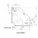 LCD Dorado D NS B/A NW - Self-service internal corner counter 90°
