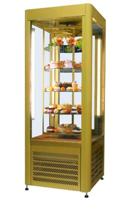 SCA Antila 01 - Vertical pastry display with rotating glass shelves