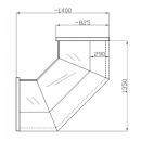 NCHW 1,3/0,8 Straight glass internal corner counter (90°)
