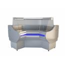 NCHGW 1,3/0,8 Curved glass internal corner counter (90°)